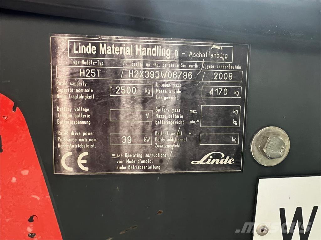Linde H25T LPG vozíky