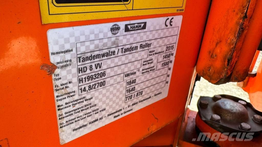 Hamm HD 8 VV Tandemové valce