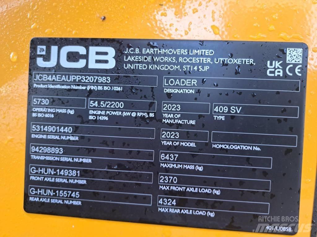 JCB 409 SV NE Kolesové nakladače