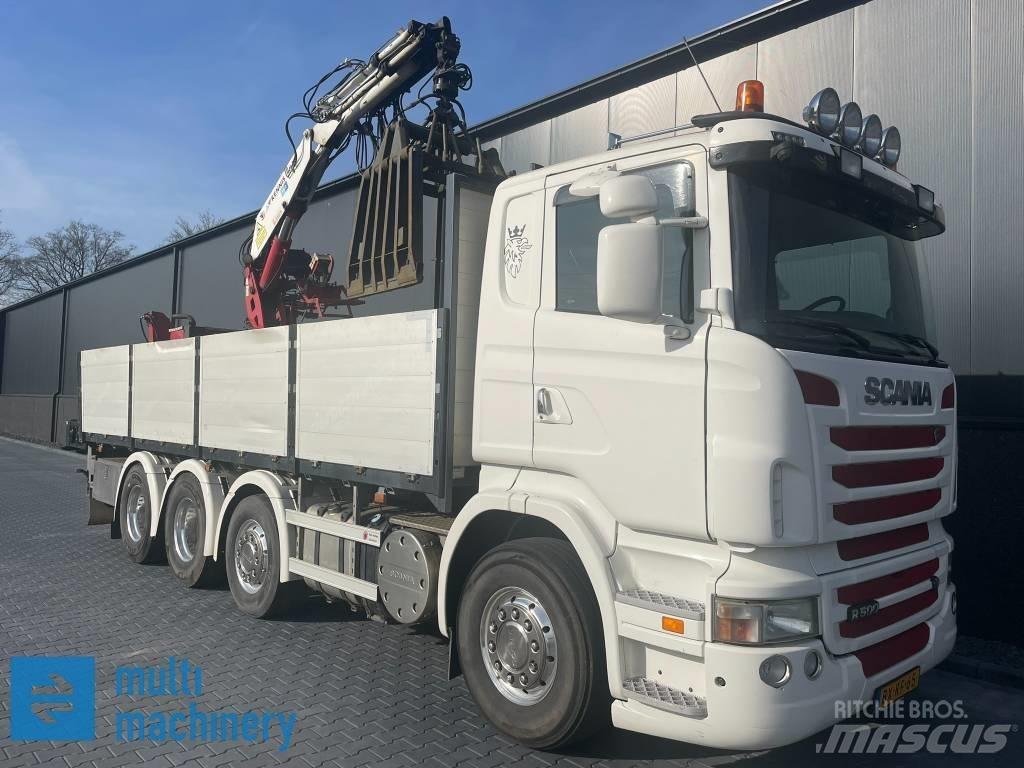 Scania R500 V8 Plošinové nákladné automobily/nákladné automobily so sklápacími bočnicami