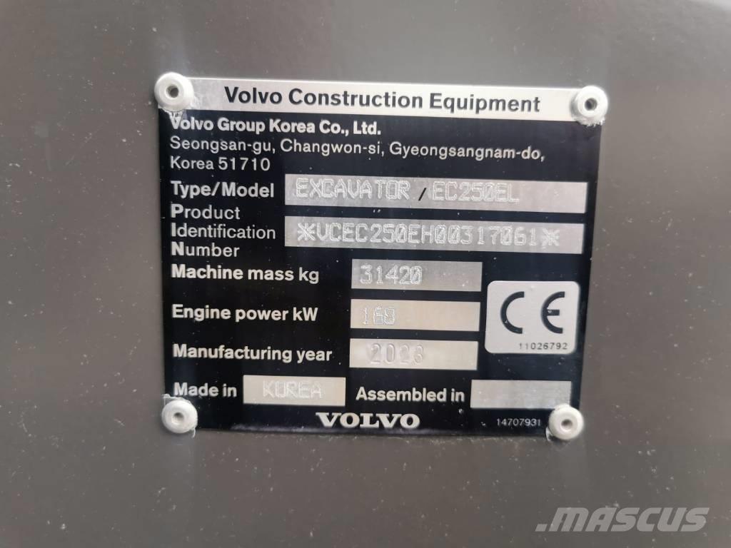 Volvo EC250EL Pásové rýpadlá