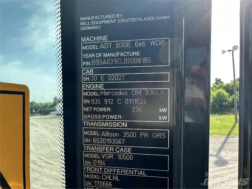 Bell B30E Kĺbové nákladné autá