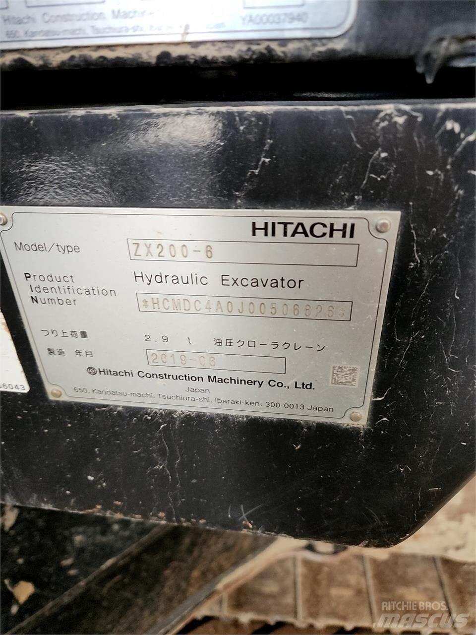 Hitachi ZX200-6 Pásové rýpadlá