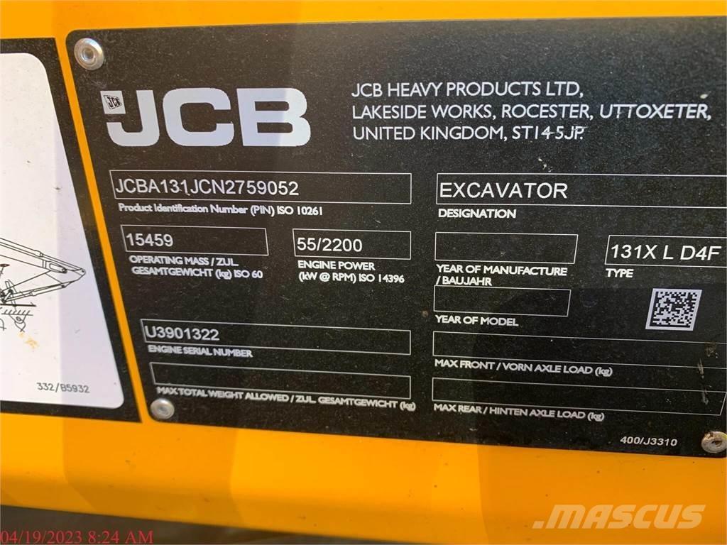 JCB 131X LC Pásové rýpadlá