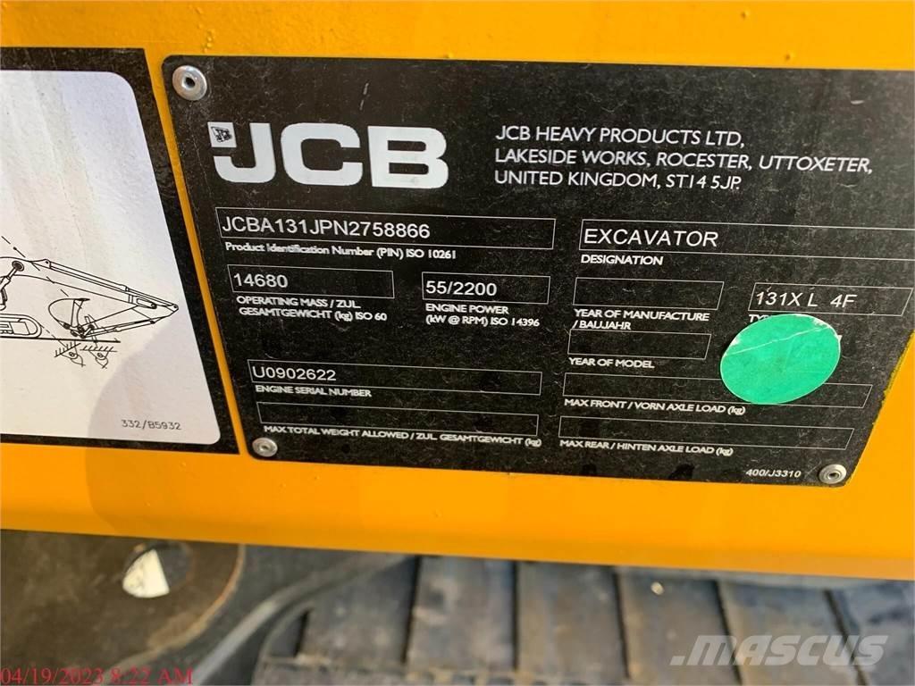 JCB 131X LC Pásové rýpadlá