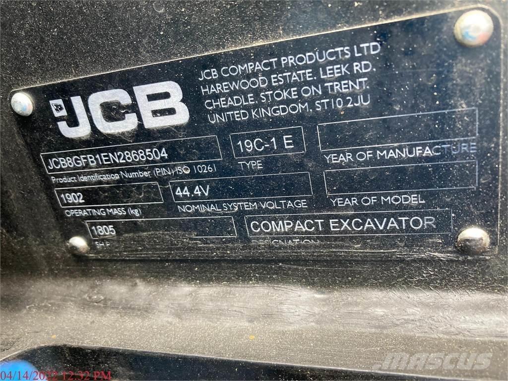 JCB 19C-1E Mini rýpadlá < 7t
