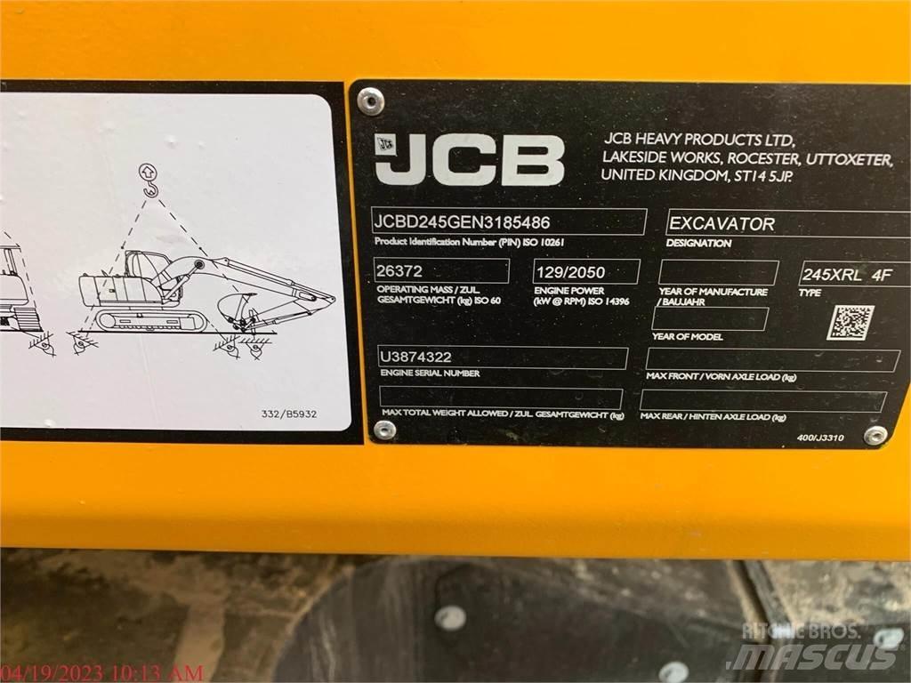 JCB 245XR Pásové rýpadlá