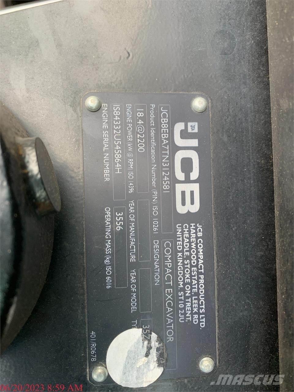 JCB 35Z-1 Mini rýpadlá < 7t