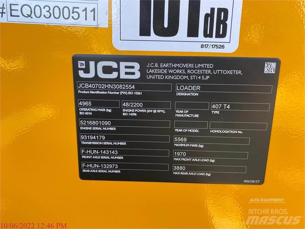 JCB 407 Kolesové nakladače