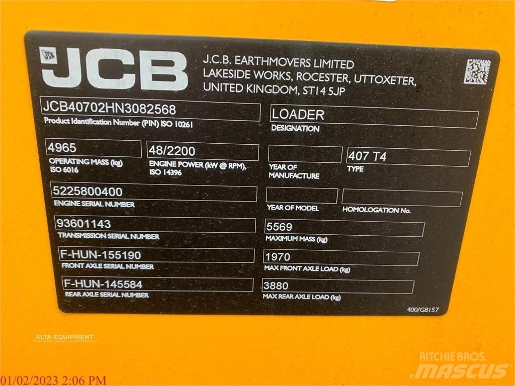 JCB 407B Kolesové nakladače