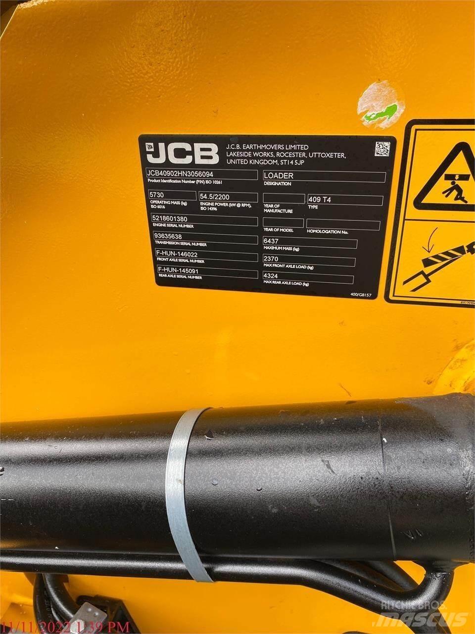 JCB 409 Kolesové nakladače