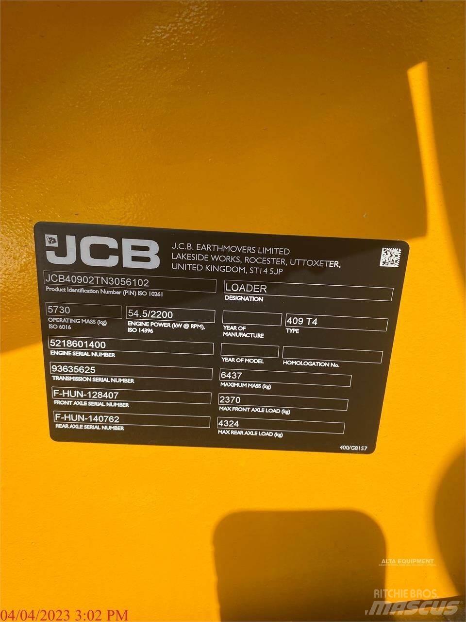 JCB 409 Kolesové nakladače