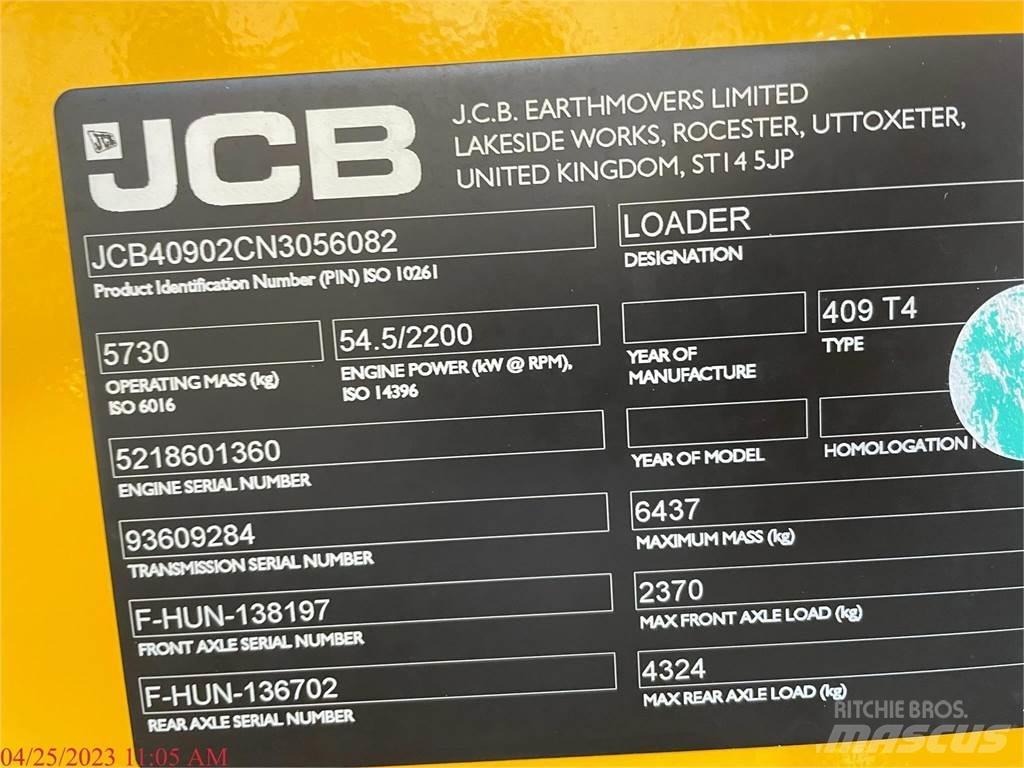 JCB 409 Kolesové nakladače