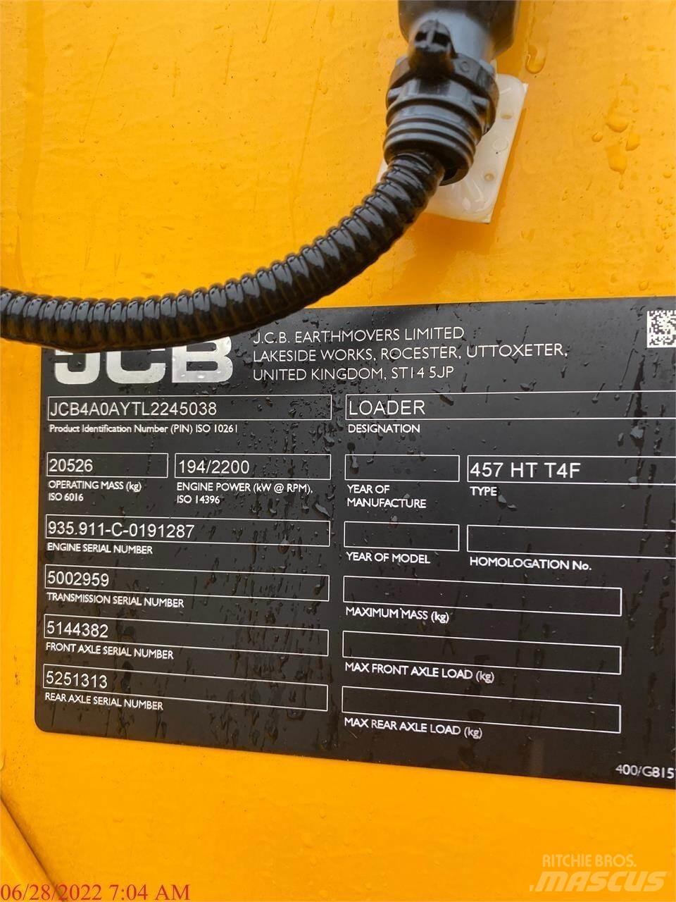 JCB 457HT Kolesové nakladače