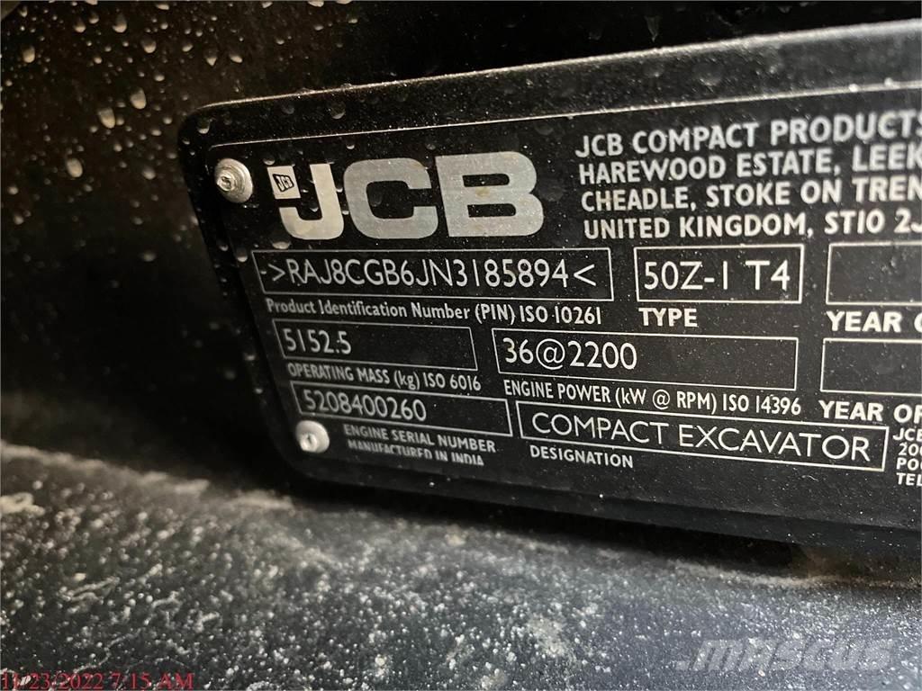 JCB 50Z-1 Mini rýpadlá < 7t