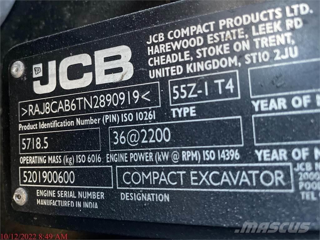 JCB 55Z-1 Mini rýpadlá < 7t
