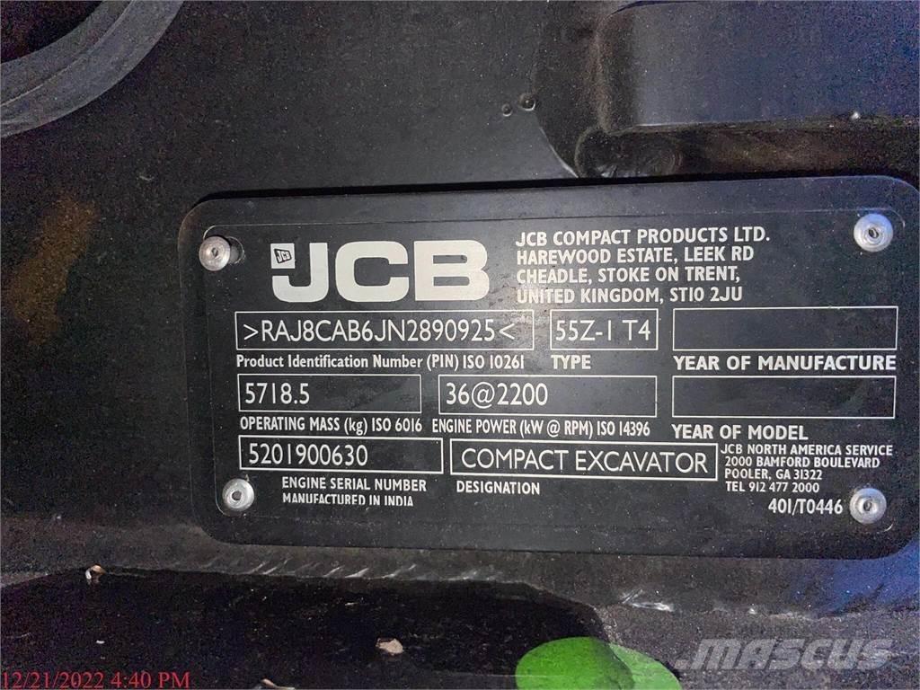 JCB 55Z-1 Mini rýpadlá < 7t