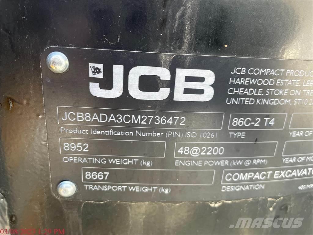JCB 86C-2 Pásové rýpadlá