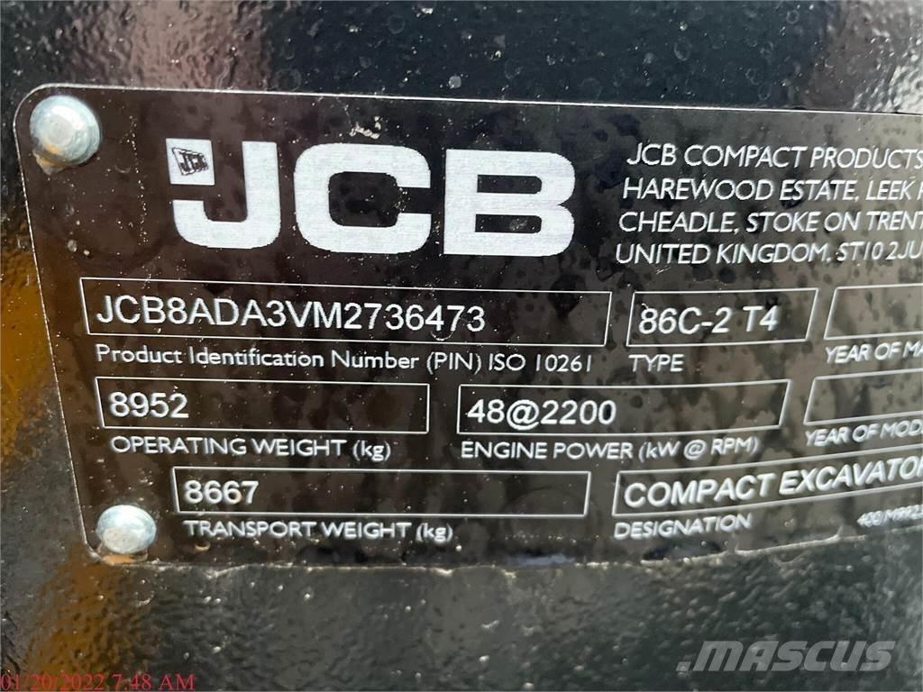 JCB 86C-2 Pásové rýpadlá