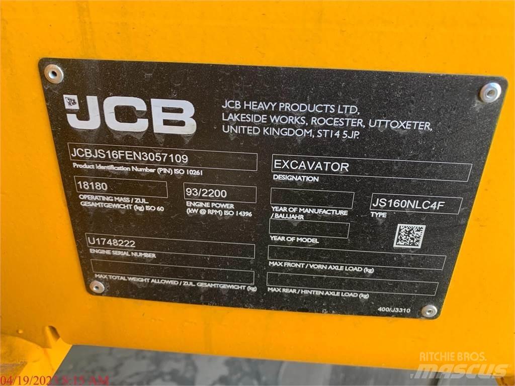 JCB JS160 Pásové rýpadlá