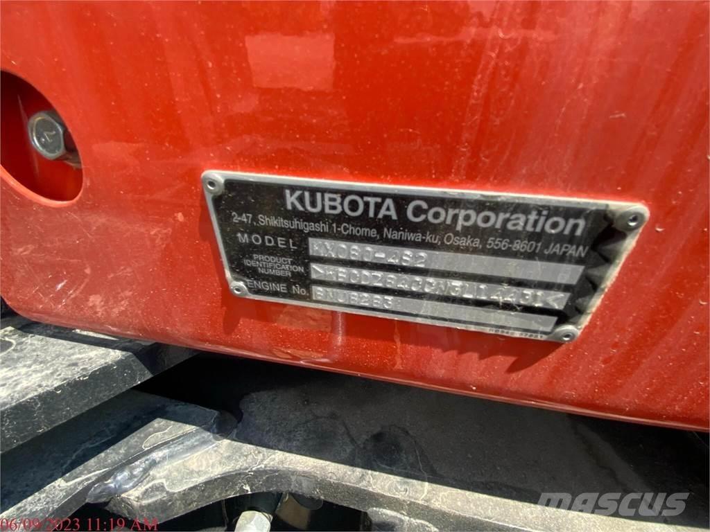 Kubota KX080-4 Pásové rýpadlá