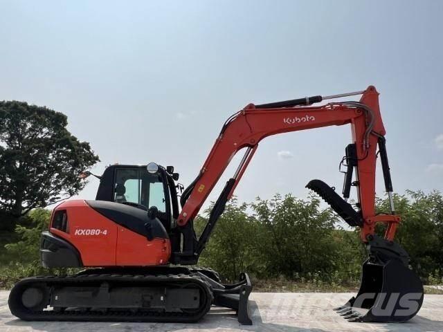 Kubota KX080-4A Pásové rýpadlá