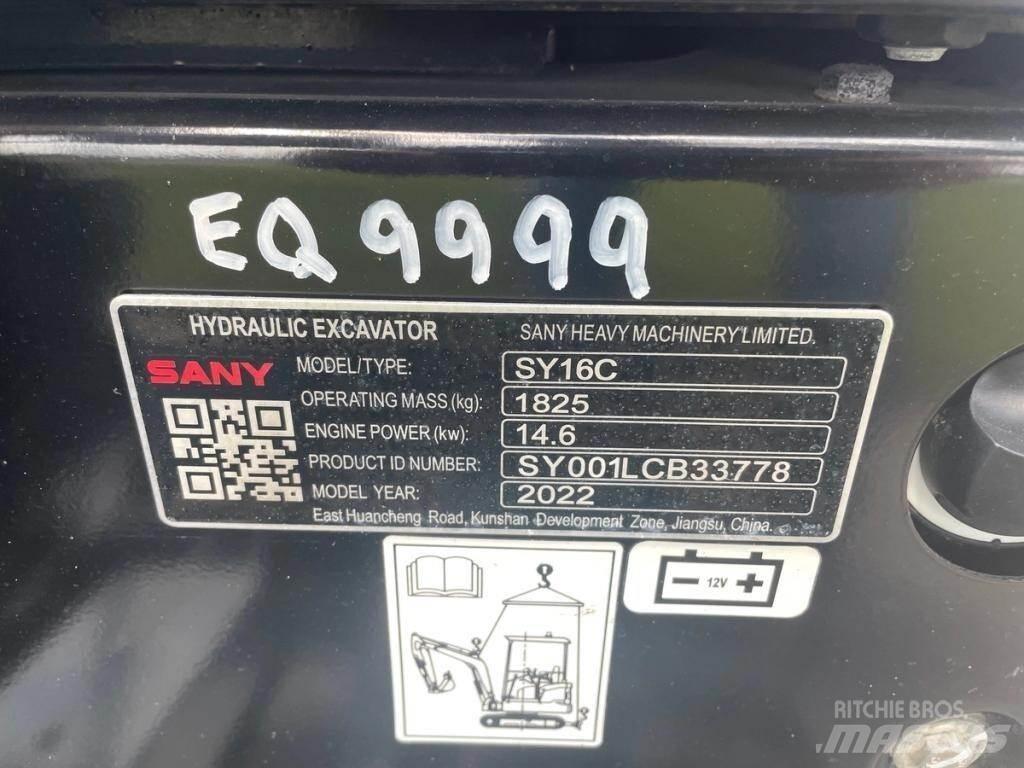 Sany SY16C Mini rýpadlá < 7t