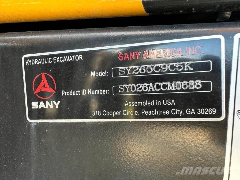 Sany SY265C LC Pásové rýpadlá