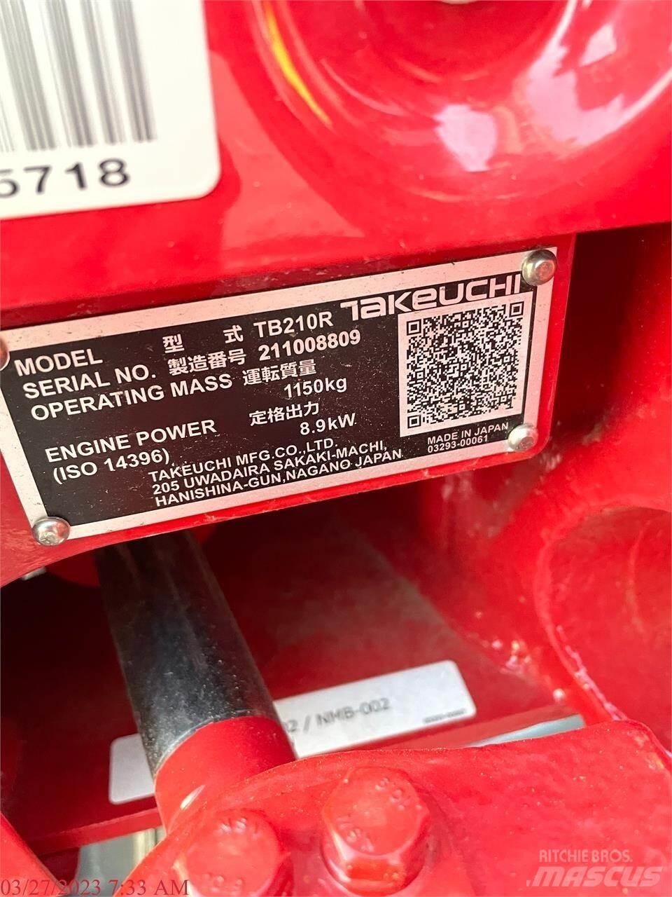 Takeuchi TB210R Mini rýpadlá < 7t