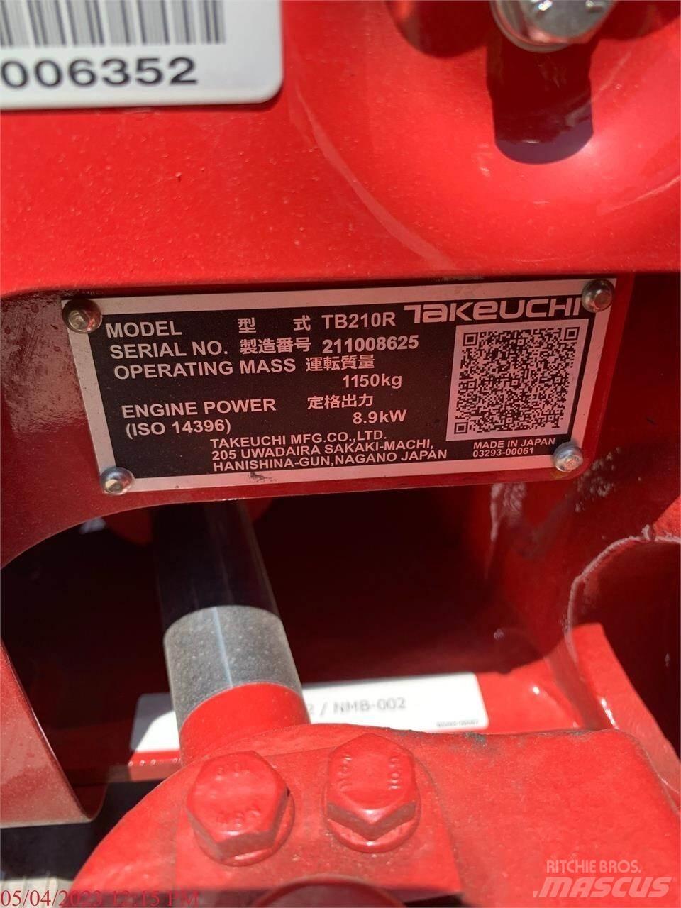Takeuchi TB210R Mini rýpadlá < 7t