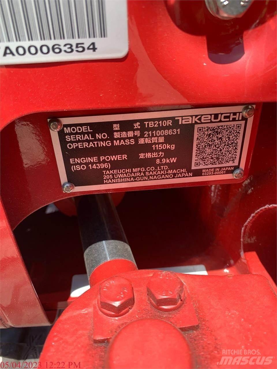 Takeuchi TB210R Mini rýpadlá < 7t