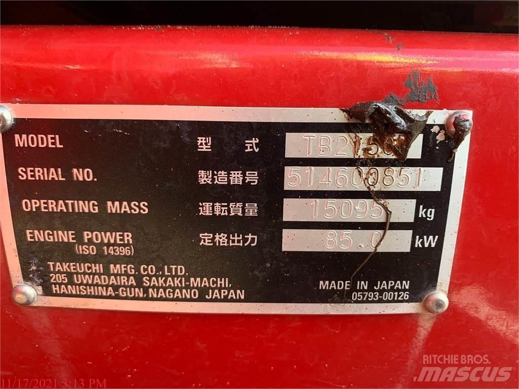 Takeuchi TB2150 Pásové rýpadlá