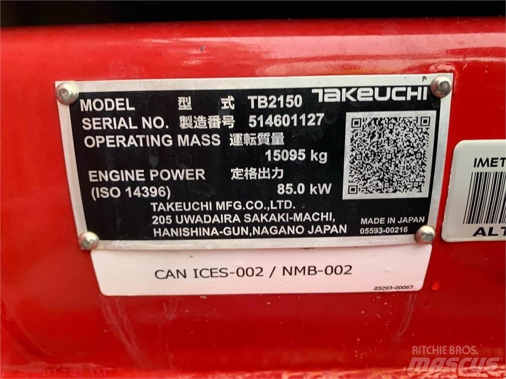 Takeuchi TB2150 Pásové rýpadlá
