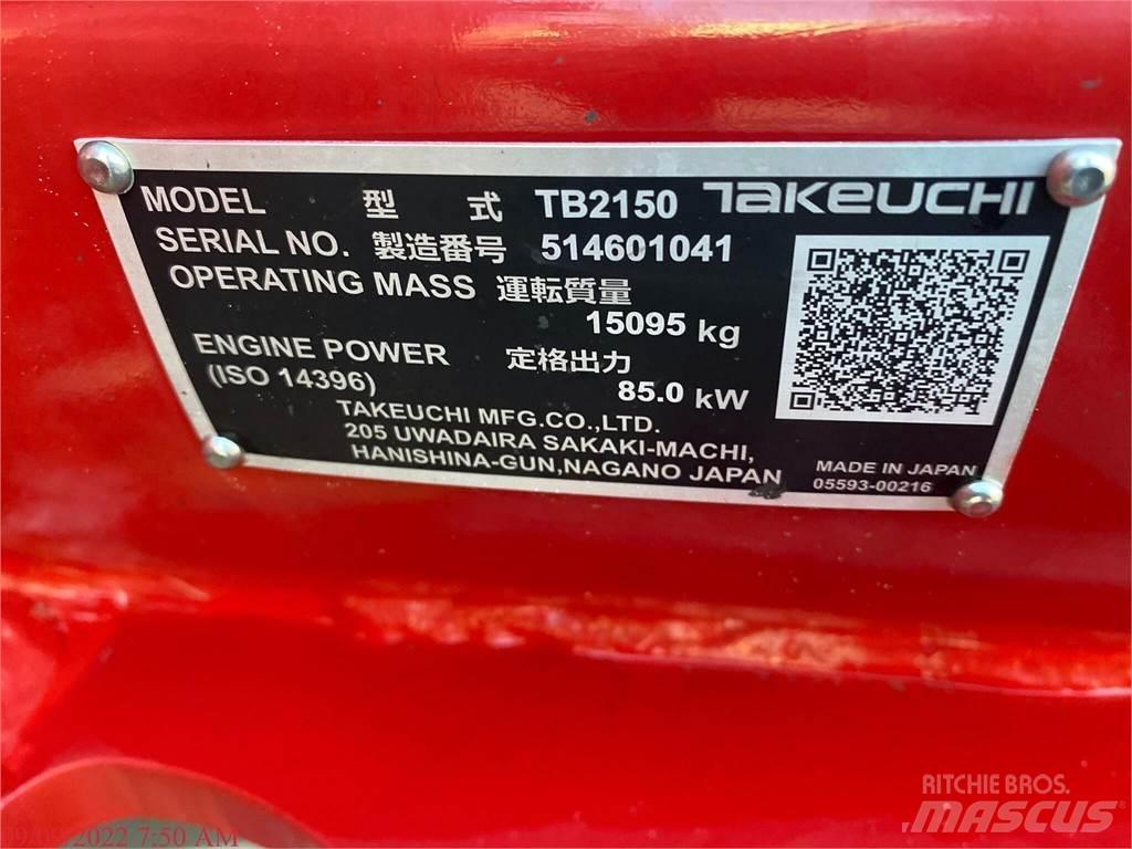 Takeuchi TB2150 Pásové rýpadlá