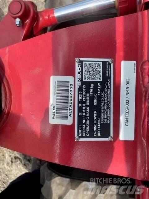 Takeuchi TB216 Mini rýpadlá < 7t