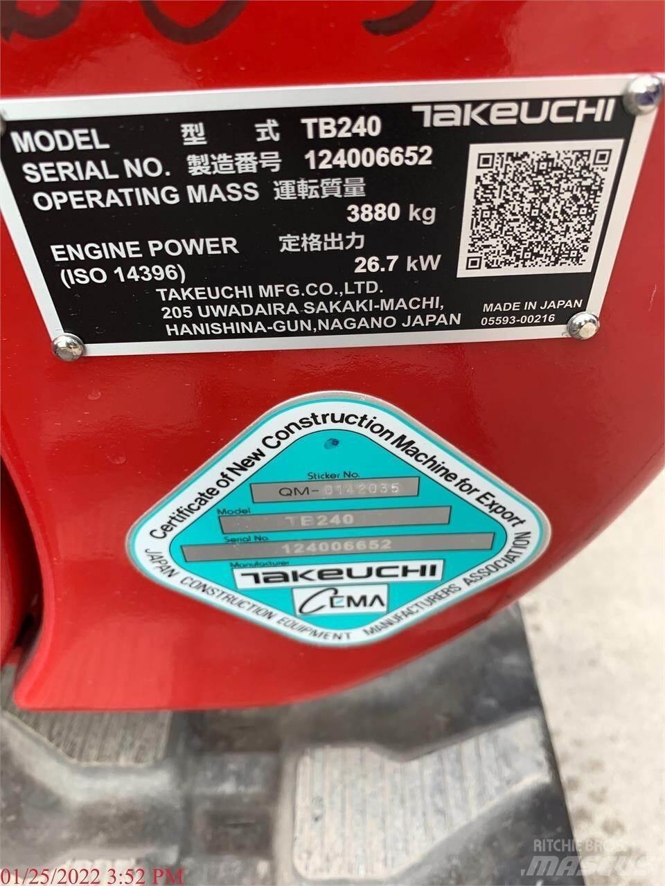 Takeuchi TB240 Mini rýpadlá < 7t