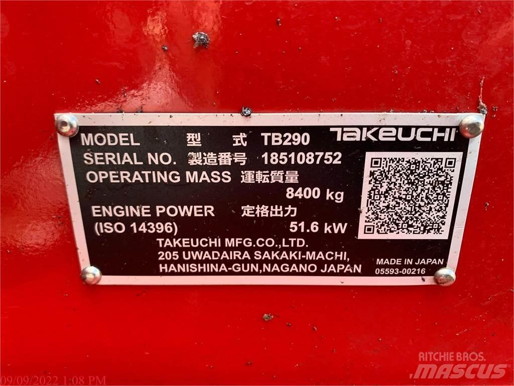Takeuchi TB290 Pásové rýpadlá
