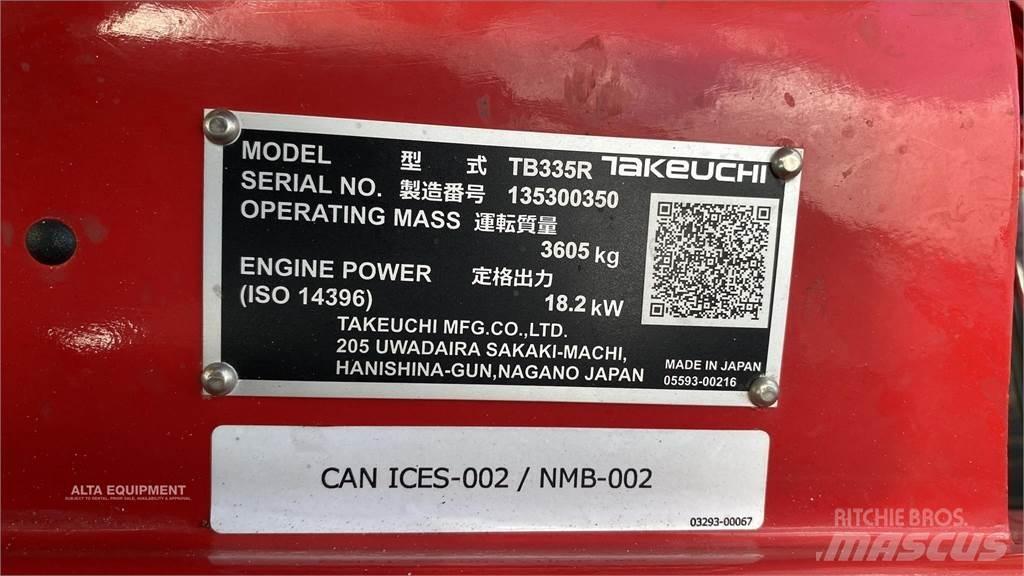 Takeuchi TB335R Mini rýpadlá < 7t