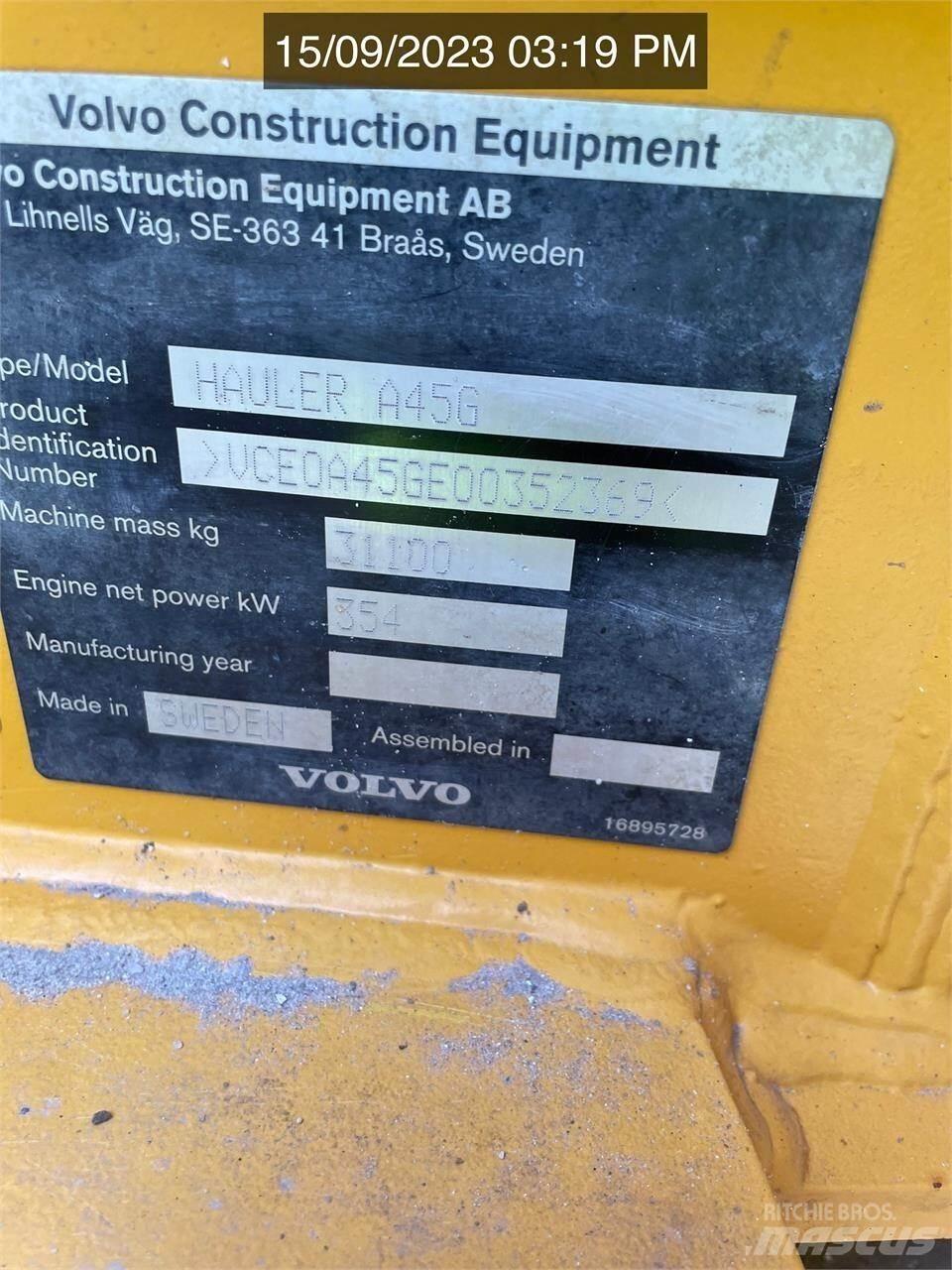 Volvo A45G Kĺbové nákladné autá