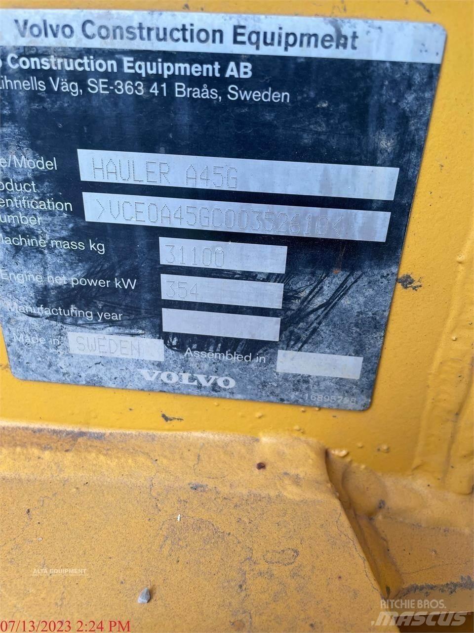 Volvo A45G Kĺbové nákladné autá