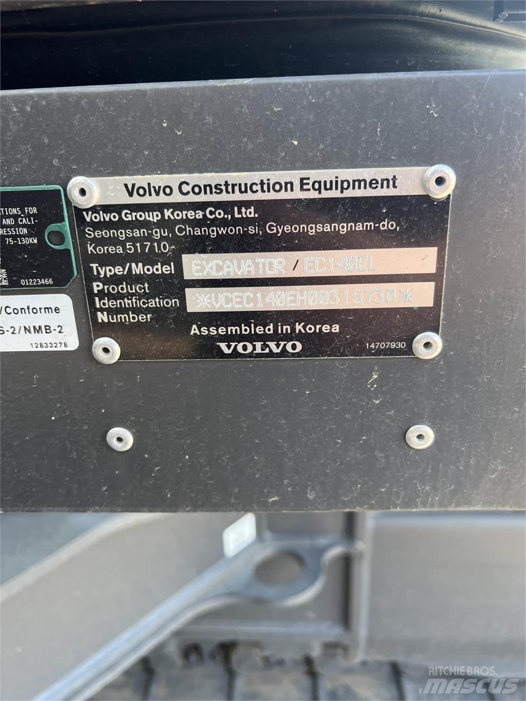 Volvo EC140EL Pásové rýpadlá