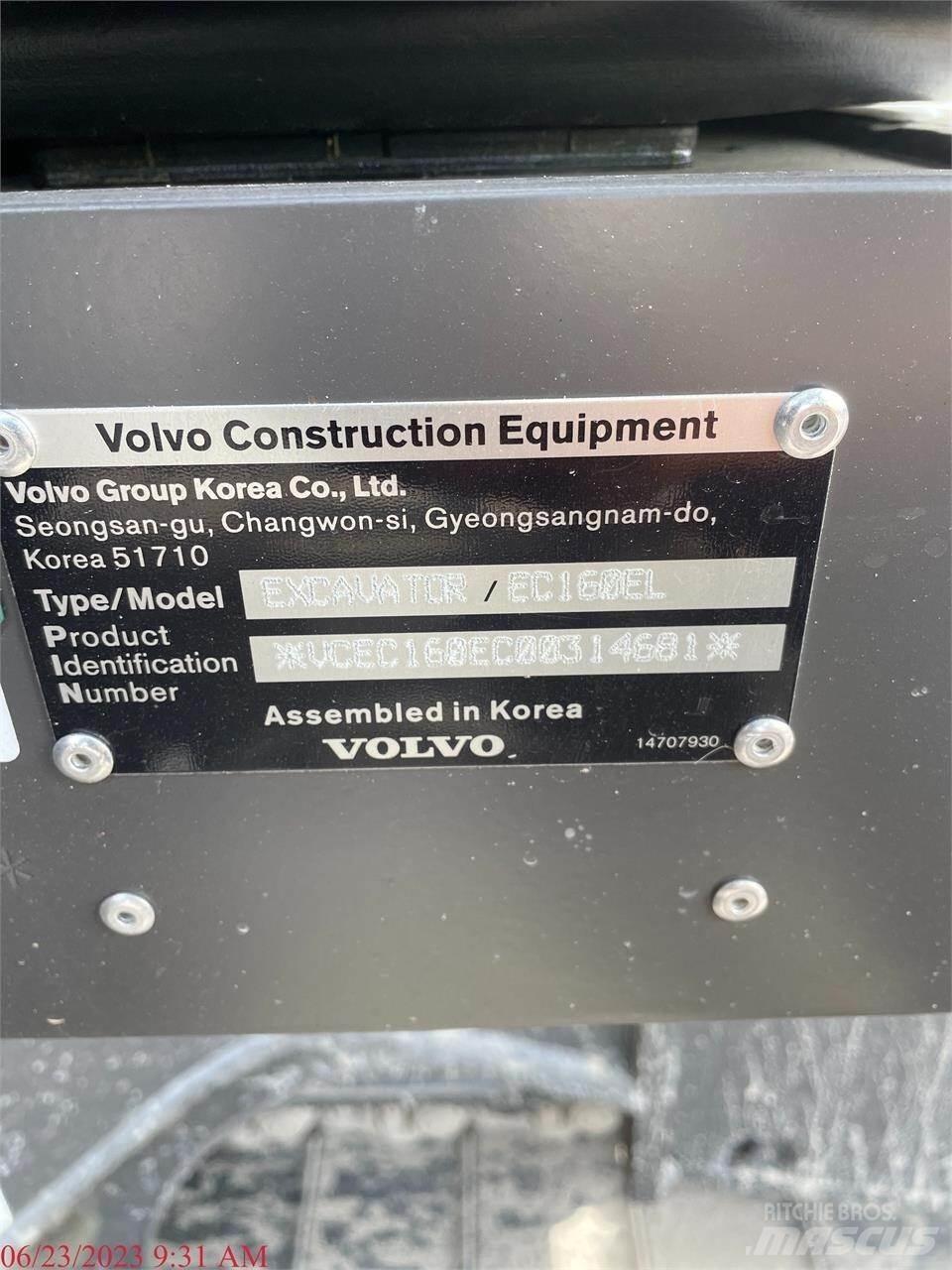 Volvo EC160EL Pásové rýpadlá
