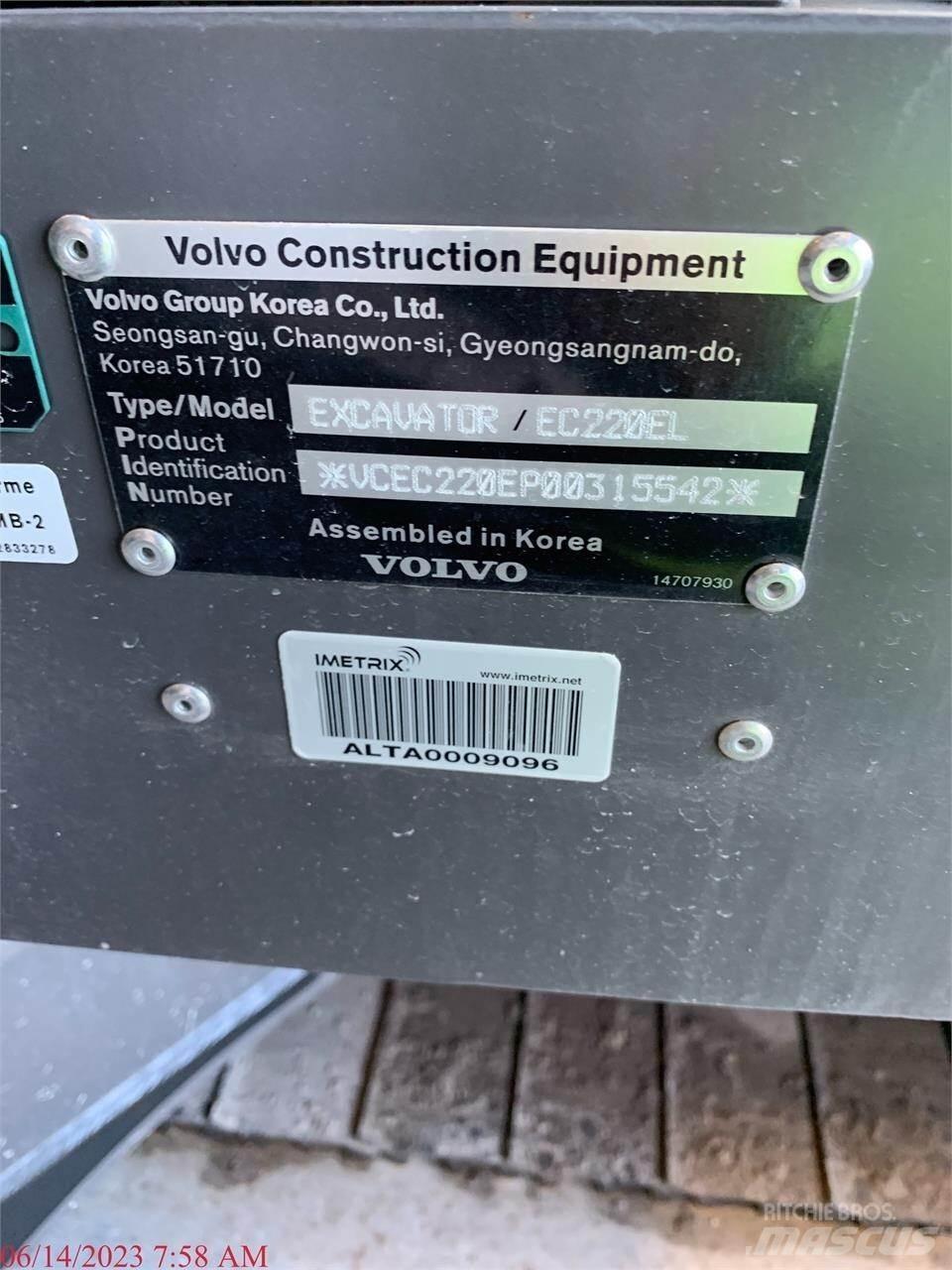Volvo EC220EL Pásové rýpadlá
