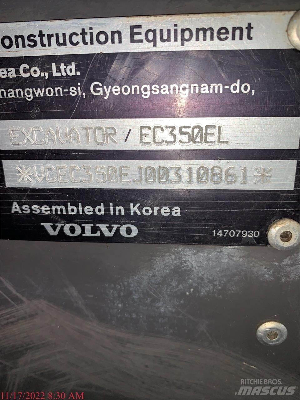 Volvo EC350EL Pásové rýpadlá