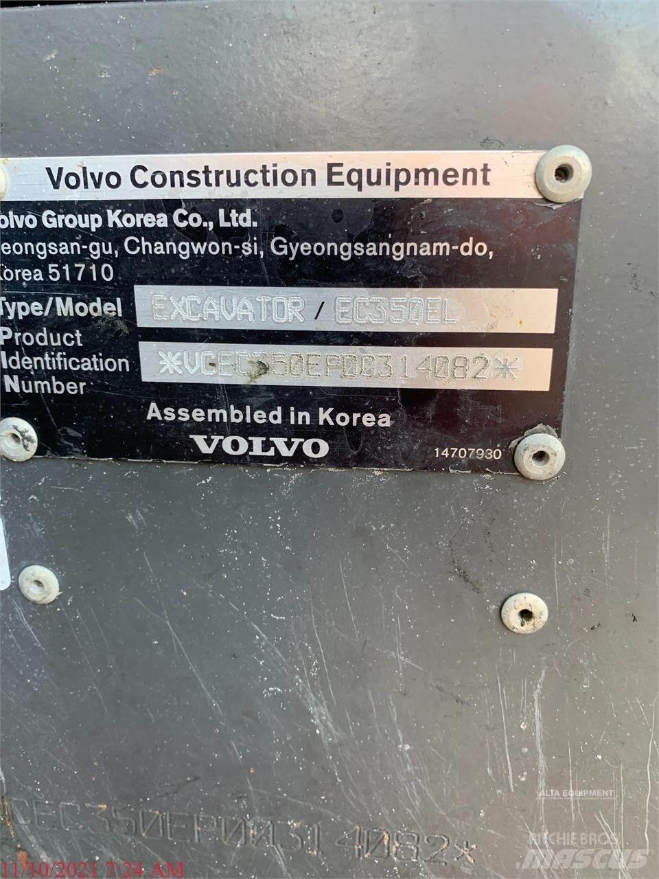 Volvo EC350EL Pásové rýpadlá