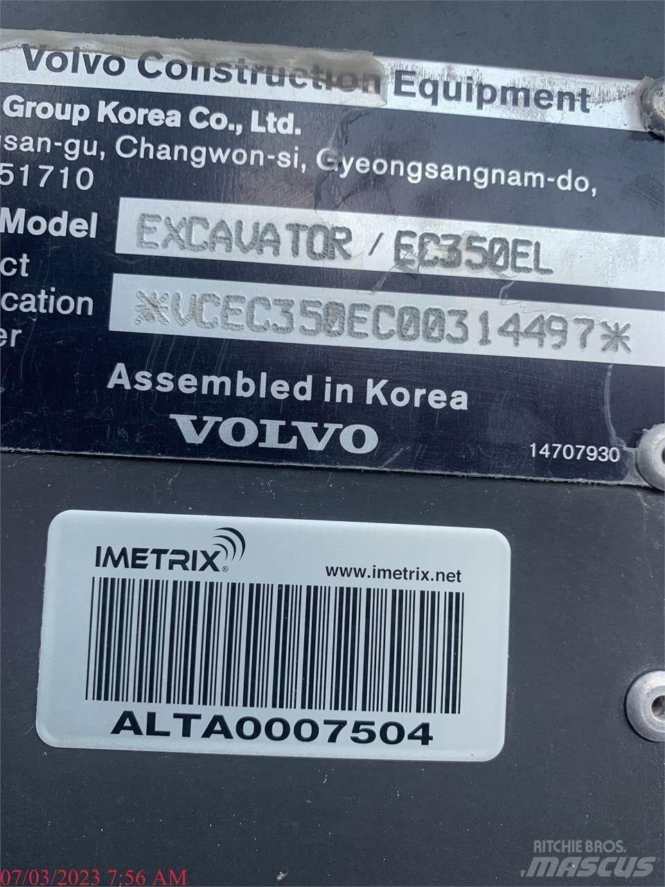 Volvo EC350EL Pásové rýpadlá