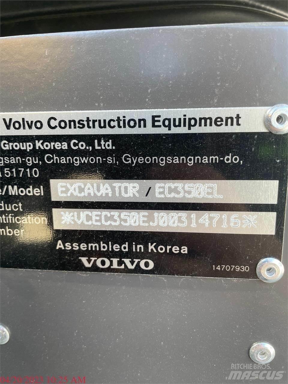 Volvo EC350EL Pásové rýpadlá
