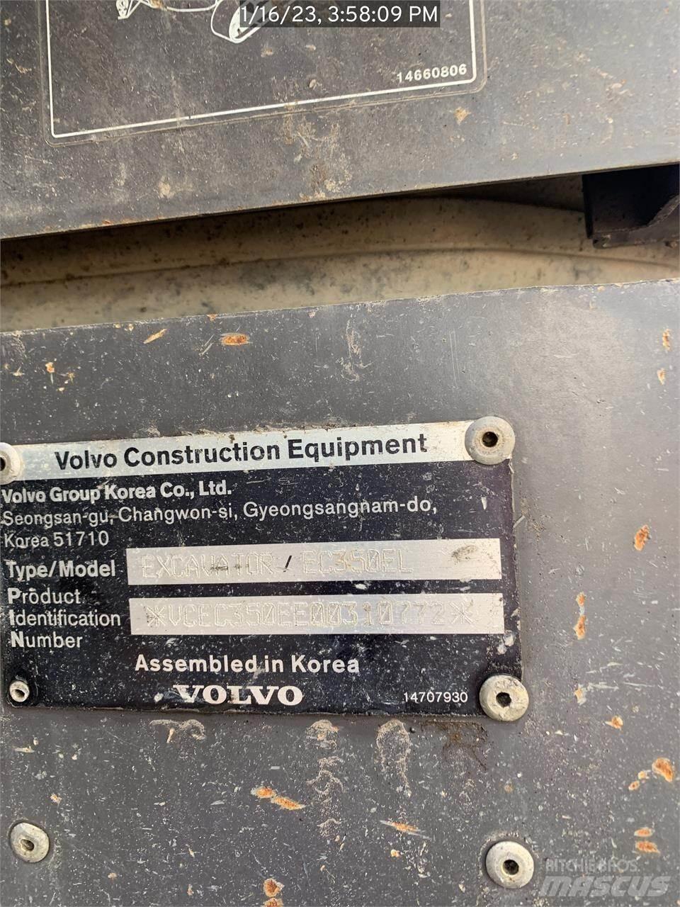 Volvo EC350EL Pásové rýpadlá