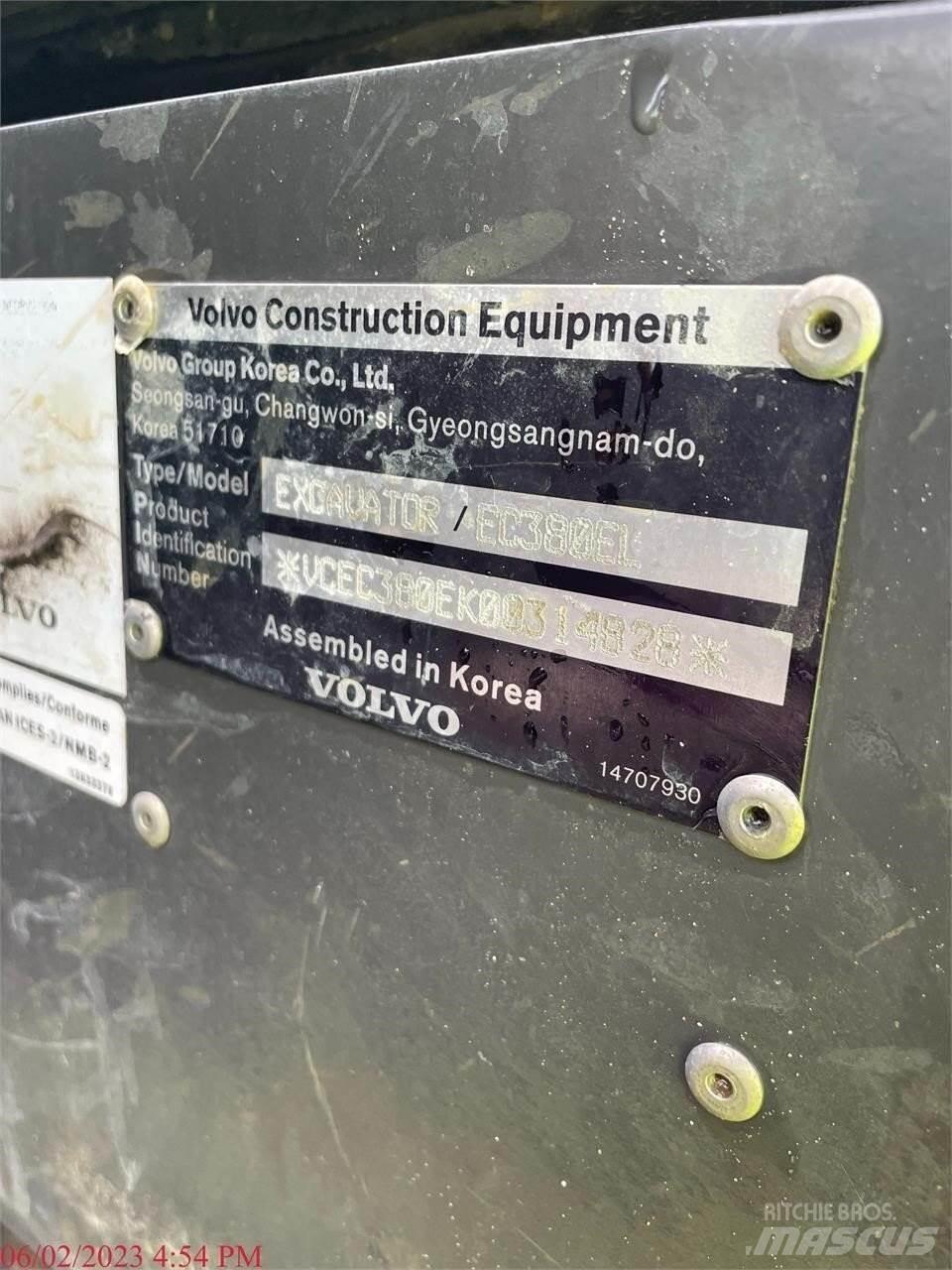 Volvo EC380EL Pásové rýpadlá