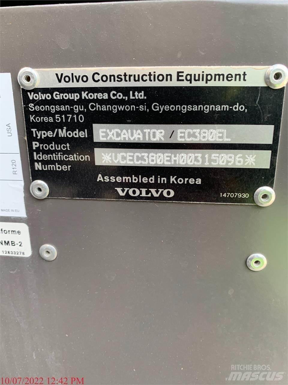 Volvo EC380EL Pásové rýpadlá